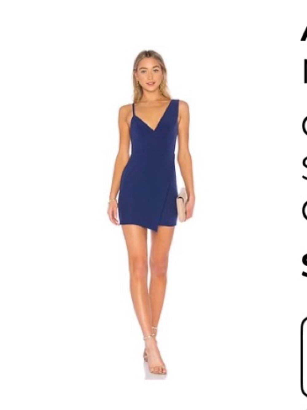 NBD - Blue Asymmetrical Straps Mini Dress